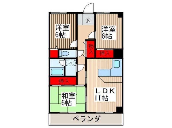 グランドール　ラシンの物件間取画像